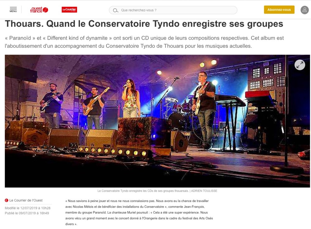 courrier de l'ouest Paranoïd